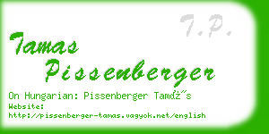 tamas pissenberger business card